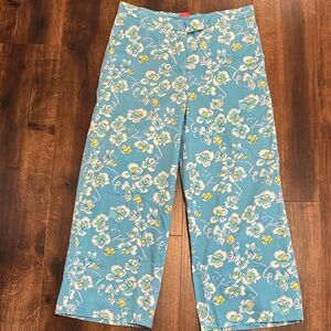 Key West Floral Lined Cropped Pants